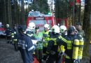 Stmk: Übung: Wirtschaftsgebäudebrand mitten im Waldgebiet