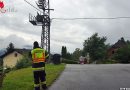 Stmk: Trafobrand auf einem Hochspannungsmasten