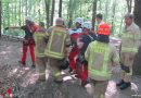 Stmk: Berufsfeuerwehr Graz rettet wieder gestürzten Mountainbiker aus unwegsamen Gelände