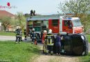 Oö: Übung: Menschenrettung nach Verkehrsunfall mit drei beteiligten Pkw