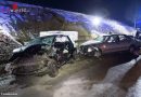 Oö: Vier Verletzte bei Frontalzusammenstoß und Folgeunfall auf der B310 (+Video)