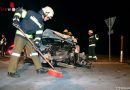 Oö: Aufräumarbeiten nach Verkehrsunfall mit zwei Fahrzeugen auf der B136