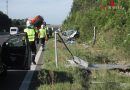 Nö: Lenker rammt Verkehrsschild auf der Südautobahn