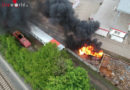 Oö: Löschzug 5 Münichholz der FF Steyr übt „Brand Personenwaggon mit vermissten Personen“