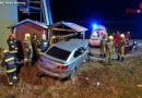 Nö: Pkw prallt in Bauhütte der Straßenmeisterei
