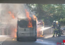 Bayern: Transporter-Brand in Gebäude-Innenhof in Augsburg