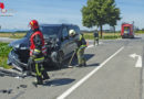 Oö: Aufräumarbeiten nach Pkw-Lkw-Kollision auf der Sierninger Straße
