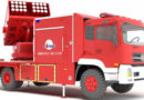 Der Feuerwehr-Raketenwerfer für den Löscheinsatz an Hochhäusern