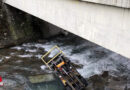 Schweiz: Brückenelement bricht → Stapler und Mann stürzten 3m in die Plessur