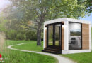 Verrückte Idee → Office Cubes für Garten und Plätze: Transparenter Designer-Würfel mit komfortablem Büro
