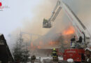 Stmk: Großbrand eines Wirtschaftsgebäudes in Seckau → 9 Wehren im Einsatz