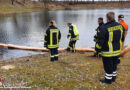 D: Lagerfeuer mit Feuerlöscher abgelöscht → Feuerwehr fischt Löschpulver in Lengenbostel aus Gewässer