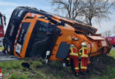 D: Kanalservice-Lkw bei Grimmen umgestürzt