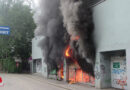 Stmk: Brand mehrerer Müllcontainer in Gebäude in Graz → Gasflaschen im Brandgeschehen involviert → Brandstiftung