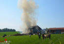 Oö: Brand landwirtschaftliches Objekt in Taufkirchen an der Pram → 11 Wehren im Einsatz