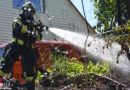 Oö: Knallgeräusche und Brandgeruch sowie brennender Holzhaufen in Schiedlberg