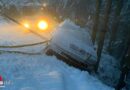 Ktn: Pkw-Beinaheabsturz auf Schnee-Forststraße in Millstatt