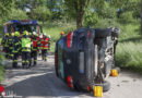 Oö: Auto nach Kollision mit Baum in Scharten in Seitenlage zum Stillstand gekommen