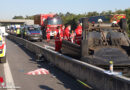 Oö: Pkw-Überschlag im Baustellenbereich der A 25 bei Marchtrenk