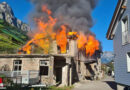 Schweiz: Vollbrand der leerstehenden Mühle in Mels → Jugendliche dafür verantwortlich