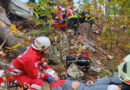 Oö: Einsatzübung „Unfall mit Menschenrettung im schwierigen Gelände“ auf Forststraße im Raum Ebensee / Altmünster