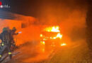 Schweiz: Lieferwagen in Uznach lichterloh in Flammen