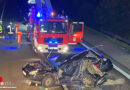 D: Auffahrunfall im Qualm auf der A 61 bei Ludwigshafen → eine Person eingeklemmt