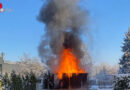 Schweiz: In Vollbrand stehendes Gartenhaus in Frauenfeld