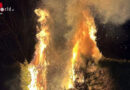 Oö: Hecke in Losenstein 2 min nach Neujahr in Vollbrand