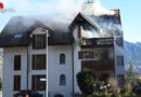 Schweiz: Zwei Teleskopmastbühnen und ein Teleskoplader bei übergreifenden Balkonbrand in Sevelen im Einsatz