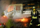 D: Vollbrand eines Kleintransporters auf Parkplatz in Celle