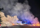 D: Nächtlicher Strohmieten-Brand in Datteln