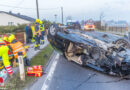 Oö: Überschlag in den Gegenverkehr auf der B 129 in Alkoven