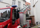 D: Drehleiter-Ausbildung in der Altstadt von Celle