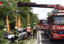Nö: Pkw-Bergearbeiten nach Unfall mit Wildschwein in Oberwaltersdorf
