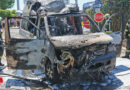 Oö: Campingbus in Wels in Vollbrand
