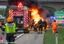 Nö: Vollbrand eines Hybrid-Pkw auf der A 1 bei Haag