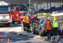 Oö: Geländer verhindert Autoabsturz auf Parkplatz in Thalheim bei Wels