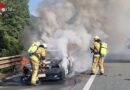 Sbg: Fahrzeugbrand auf der Tauernautobahn bei Hallein
