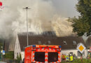 D: Feuer am Dach eines Wohnhauses in Kranenburg