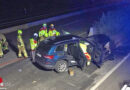 D: Pkw prallt auf A 2 bei Bottrop gegen Betonelement → Fahrer klemmt im Auto