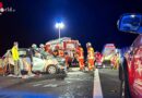 Stmk: Trümmerfeld und Crash-Rettung bei schwerer Pkw-Kollision auf der S 6 bei der Auffahrt Mitterdorf