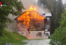 Stmk: Ausgedehnter Brand eines abgelegenen Hauses in Grundlsee