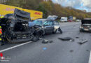 D: Person nach Unfall mit drei Fahrzeugen auf A 3 bei Oberhausen eingeklemmt