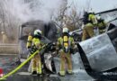 D: Brennt mit Paketen beladener Lkw in Dresden