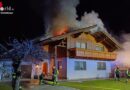 Stmk: Brennendes Einfamilienhaus in Gröbming → 7 Wehren im Einsatz