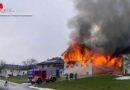 Oö: Großbrand Kräutertrocknungshalle in Sarleinsbach → ein Dutzend Wehren im Einsatz: „Knapp war’s“