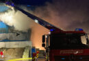 D: Großfeuer in 1.600 Quadratmeter großen Sortierhalle in Tornesch nach 13 Stunden gelöscht
