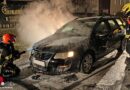 Oö: Einsatz bei Autobrand in Neuhofen im Innkreis