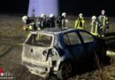 D: VW Golf durch verfrühtes Feuerwerk von vier Jugendlichen in Vollbrand